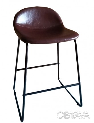 Стілець барний, металева основа з підніжкою, фарбоване, колір чорний, стілець м&. . фото 1