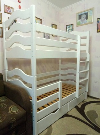 Детская двухъярусная кровать «Карина — Люкс» выполнена из экологически чистой на. . фото 2