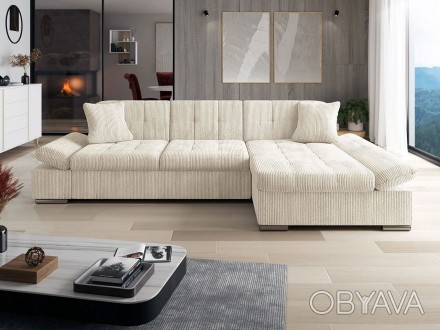 Угловой диван Laviva с ящиком для постельных принадлежностей предлагает комфорт,. . фото 1