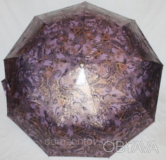 
Зонт Складной - купол из инновационной ткани - искусственная кожа лаке - эта к. . фото 1