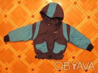 Продам на мальчика зимнюю куртку темно-синюю с голубыми вставками фирмы «N. . фото 2