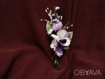 Бутоньерка
Бутоньерка для жениха или свидетеля из орхидеи. Ручная работа. Состои. . фото 1