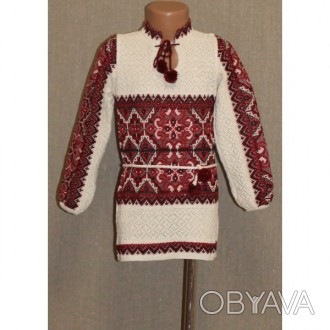  "Влада" – красивая вязаная вышиванка для девочки с классическим украинским орна. . фото 1