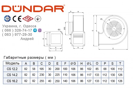 Заказать или купить в Одессе НОВЫЕ  центробежные вентиляторы DUNDAR (Турция) сер. . фото 4