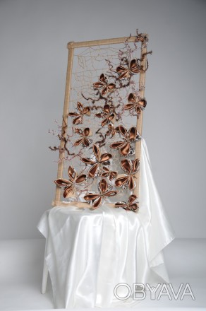 Оригинальное декоративное панно ручной работы Жгучее лето напоминает объёмную ка. . фото 1