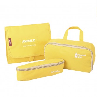 Косметичка для путешествий ROMIX Желтая. Киев. фото 1