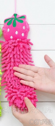 Детское полотенце-игрушка из микрофибры, клубника
 С таким полотенечком Ваш малы. . фото 1