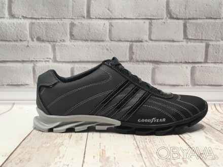 Мужские кожаные кроссовки Adidas Model -A22 размеры 40 41 42 43 44 45 , черные 
. . фото 1