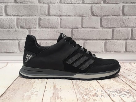 Мужские кожаные кроссовки Adidas Model -A21 размеры 40 41 42 43 44 45 , черные
В. . фото 1