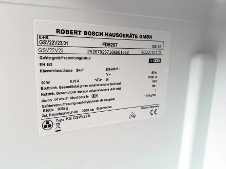 Нова Модель!! Морозилка Bosch_Germany 2015р_190л. . фото 11 Cвіжак!!! Морозильна Камера BOSCH BIGBOX ,модель 2015року на 5 кошиків обєм 190 . . фото 11
