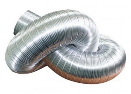 Гибкий алюминиевый воздуховод гофра для систем вентиляции (жаростойкая до 400 гр. . фото 3