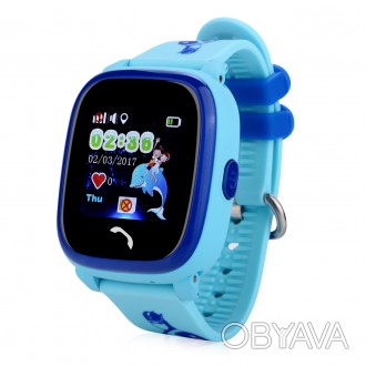Детские умные часы-телефон с GPS трекером водонепроницаемые Smart Watch Aqua Q30. . фото 1