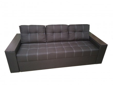 Прямий диван Комфорт:

Подвійна строчка по дивану;
3 місткі ніші для зберіган. . фото 4