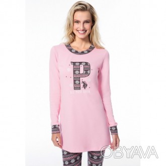 Домашняя одежда U.S. Polo Assn - Пижама женская (длин.рукав) 15521 розовая, L
Пр. . фото 1