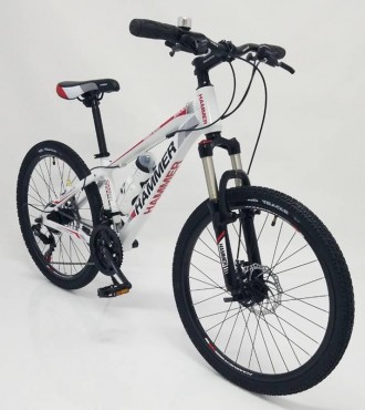 Горный спортивный подростковый велосипед S200 HAMMER бело красный 24 дюймов
 
Ст. . фото 3