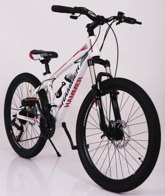 Горный спортивный подростковый велосипед S200 HAMMER бело красный 24 дюймов
 
Ст. . фото 2