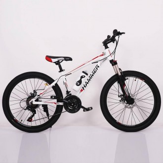 Горный спортивный подростковый велосипед S200 HAMMER бело красный 24 дюймов
 
Ст. . фото 4