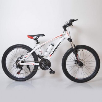 Горный спортивный подростковый велосипед S200 HAMMER бело красный 24 дюймов
 
Ст. . фото 9