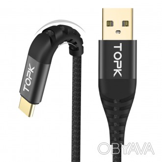 USB-кабель от Topk с защитой от изломов
Большинство производителей комплектуют с. . фото 1