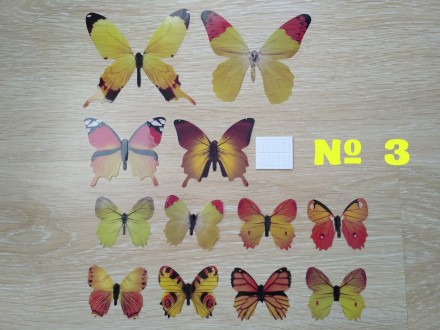 Пакет включает : 12 бабочек+12 стикеров для клейки бабочек
Декоративные 3-D баб. . фото 2