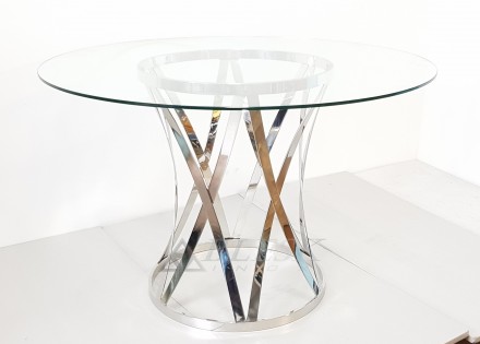 Стеклянный столик столик модерн из  нержавейки и стекла. 

Столешница может бы. . фото 2