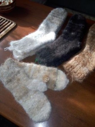 изделия ручной работы из вычесанного пуха собак, любой размер под заказ: носки, . . фото 4