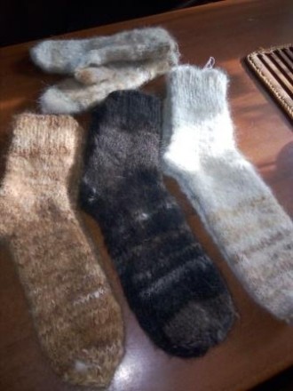 изделия ручной работы из вычесанного пуха собак, любой размер под заказ: носки, . . фото 3