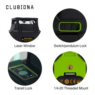 Clubiona MD12G высокоточный 3D лазерный уровень 360° 12 зеленых линий
Высок. . фото 7
