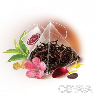 Черный чай ароматизированный лепестками мальвы, подсолнуха и розы, кусочками ана. . фото 1