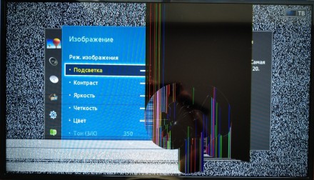 Плата снята с телевизора Samsung UE42F5000AK с механическим повреждением матрицы. . фото 8