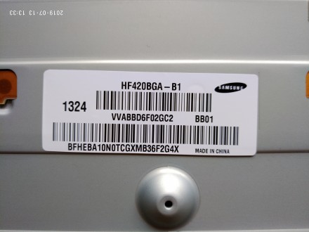 Плата снята с телевизора Samsung UE42F5000AK с механическим повреждением матрицы. . фото 6