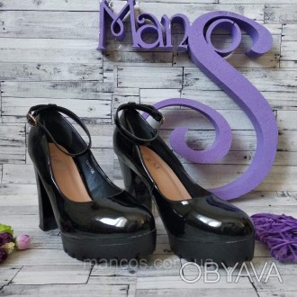 Туфли женские L&M черные кожа лак тракторная подошва 
в идеальном состоянии
Разм. . фото 1