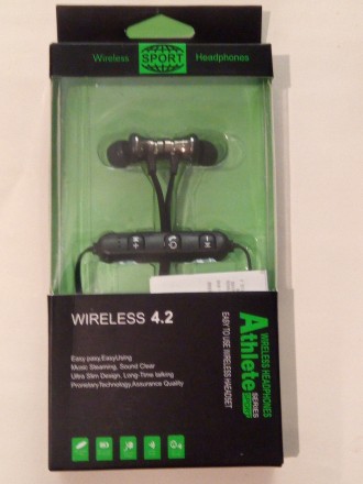 Ці не дорогі -OLAF-і Спортивні  Провідні магнітні Bluetooth навушники з мікрофон. . фото 4