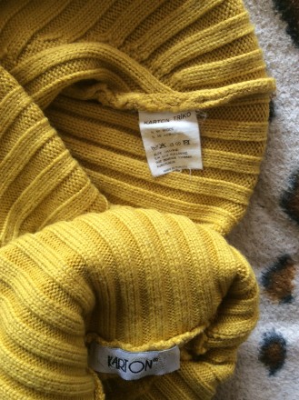 Подростковый тёплый свитер для девочки.
Яркого насыщенного жёлто-горчичного цве. . фото 5