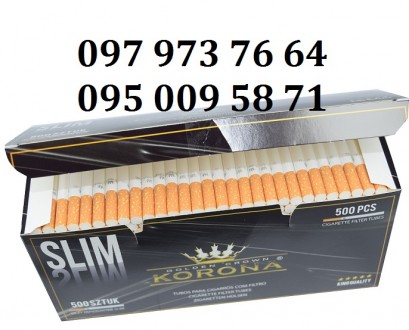 Сигаретные гильзы слим Korona Slim 500 шт. Киев. фото 1 Сигаретные гильзы слим Korona Slim 500 шт. Киев. фото 1