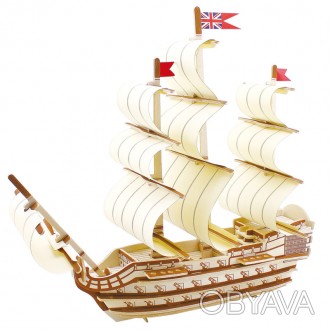 Сборная деревянная модель Парусный фрегат (5 досок). Комплект включает в себя на. . фото 1