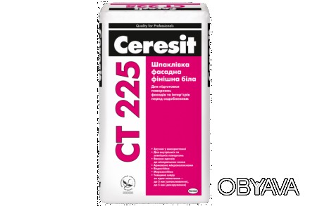 CERESIT CT 225 Шпаклевка фасадная финишная (белая), 25 кг