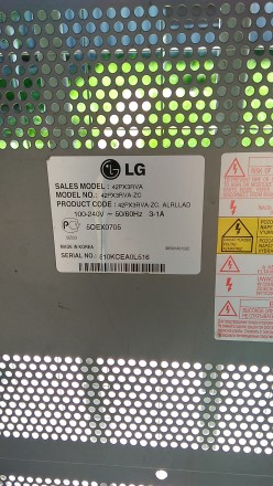 LG 42PX3RVA разборка (разбита панель). Нікополь. фото 1 LG 42PX3RVA разборка (разбита панель). Нікополь. фото 1