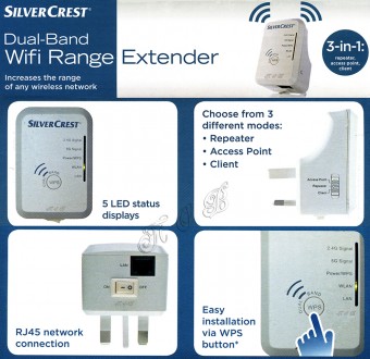 Wi-Fi Ретранслятор Silver Crest увеличивает радиус действия и возможности вашей . . фото 3