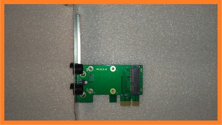 Адаптер PCI-e x1 для установки в ПК mini pcie WI-Fi сетевой карты (от ноутбука).. . фото 2