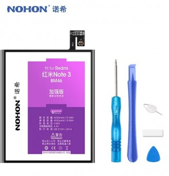 Аккумулятор NOHON BM46 для Xiaomi RedMi Note 3 (PRO) 4050mAh - это единственный . . фото 2