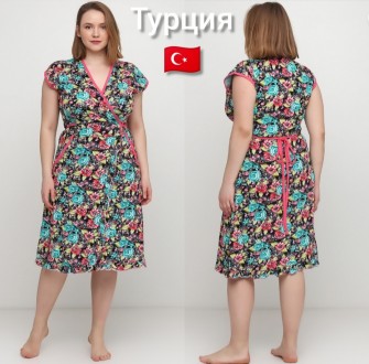 Летний женский трикотажный халат на запах. Киев. фото 1 Летний женский трикотажный халат на запах. Киев. фото 1