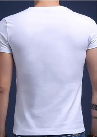 Мужская футболка Хлопковая 
 Мужская нательная футболка из хлопка в белом цвете.. . фото 3