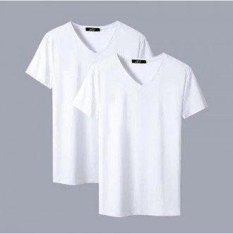 Мужская футболка Хлопковая 
 Мужская нательная футболка из хлопка в белом цвете.. . фото 4