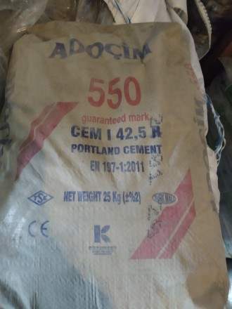 Также в продаже есть цемент фасов ТУРЦИЯ ПЦ I/ А-550 Adocim (25кг) по цене 80,00. . фото 5