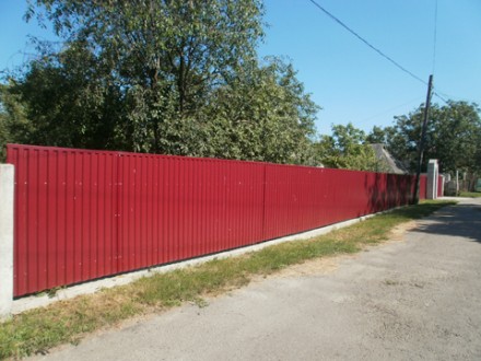 Забор из профнастила для загородного дома, для дачи, для хаты в селе, для коттед. . фото 6