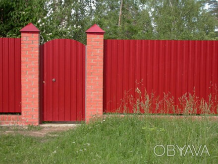 Забор из профнастила для загородного дома, для дачи, для хаты в селе, для коттед. . фото 1