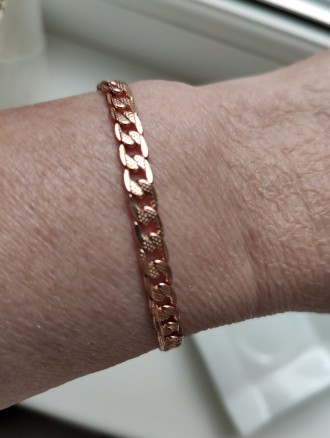 Браслет цепочка звеньевая 5 мм,из розового золота позолота(смотрится как советск. . фото 2