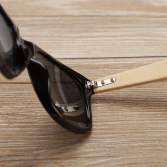 Сонцезахисні окуляри з бамбуковими дужками, як на фото.. . фото 3