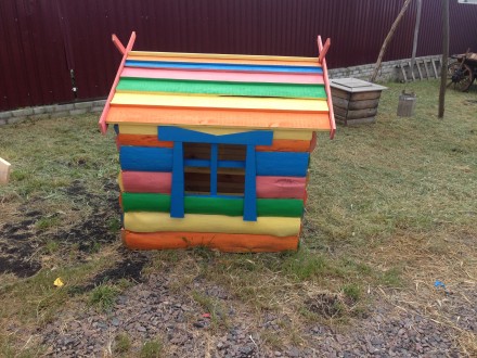 Будиночок деревяний для дітей . Розмір : 1,5х1,5х1,5 м . 
Наша адреса : Черкась. . фото 5
